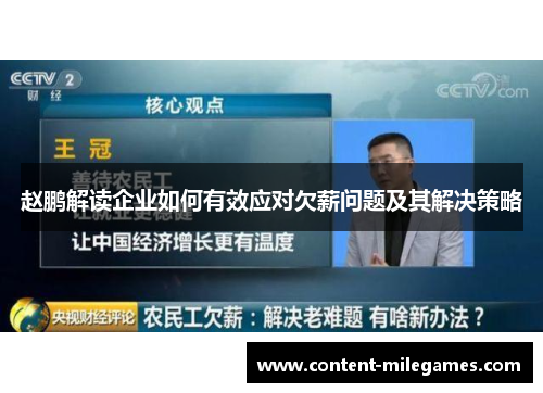 赵鹏解读企业如何有效应对欠薪问题及其解决策略